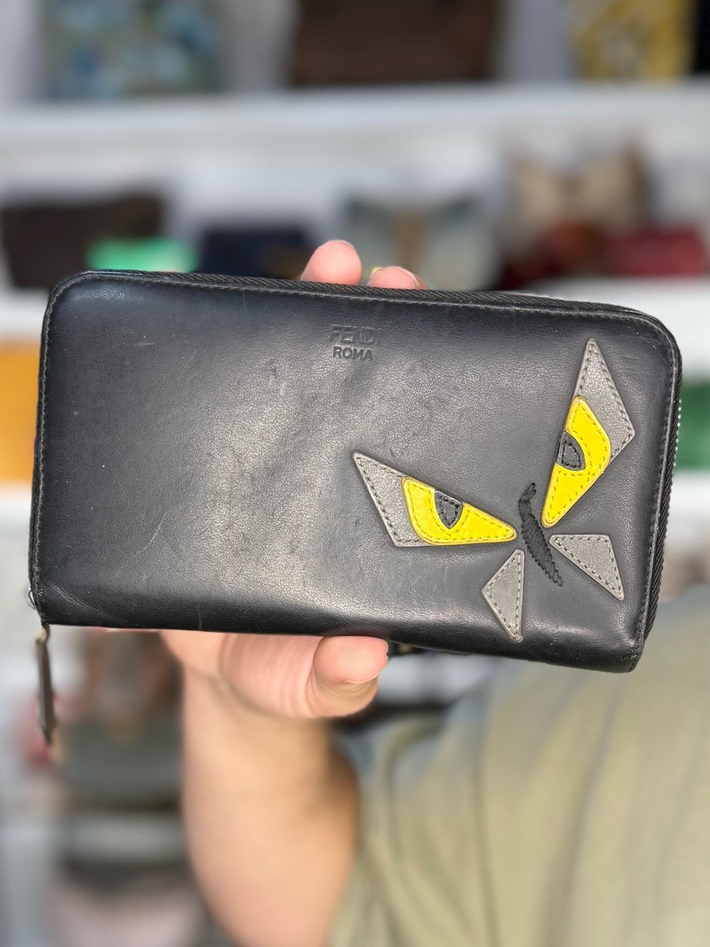 FENDI MONSTER ZIP WALLET